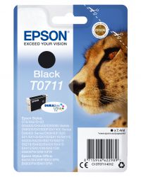 Epson Cheetah T0711 (Yield 240 Pages) Durabrite Ink Cartridge (Black)