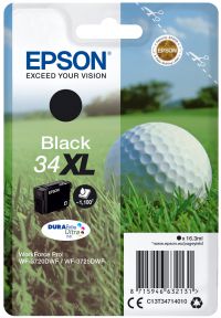 Epson Golf Ball 34XL (16.3ml) Durabrite Ultra Black Ink Cartridge