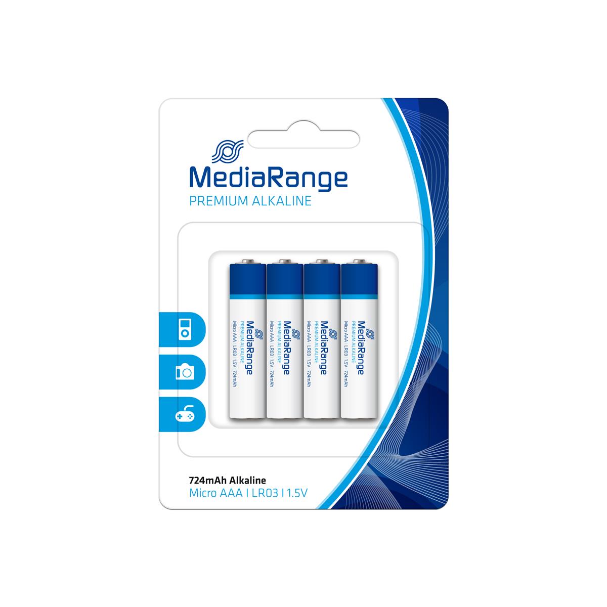 MediaRange Premium (AAA) Alkaline Batteries (Pack of 4)