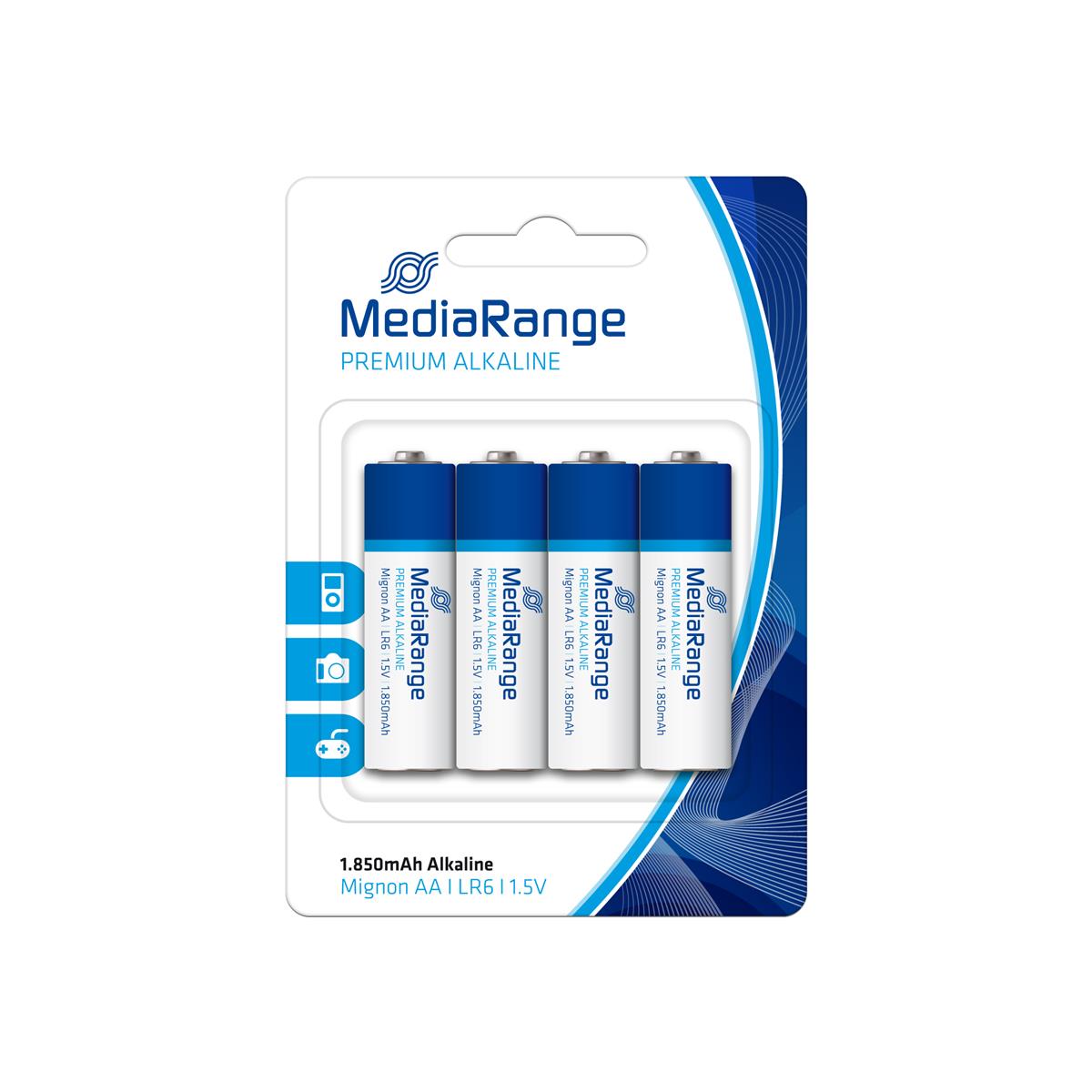 MediaRange Premium (AA) Alkaline Batteries (Pack of 4)