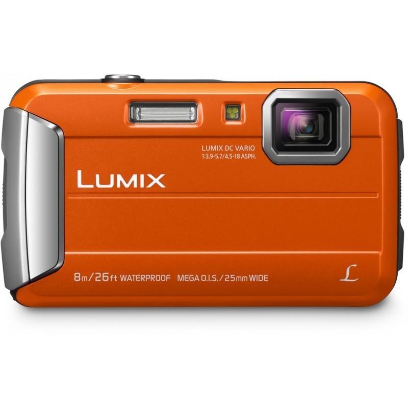 Bundle: Panasonic Lumix DMC-FT30 (16.1MP) Digital Camera 4x Optical Zoom 2.7 inch LCD (Orange) + 16GB SD Card + Case