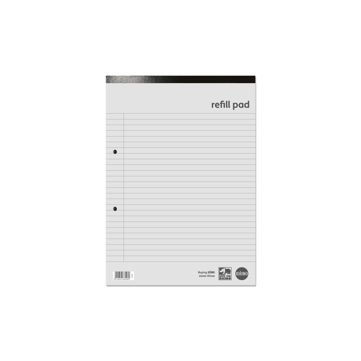 RHINO A4 REFILL PAD 160 PG 8MM RULED&MGN