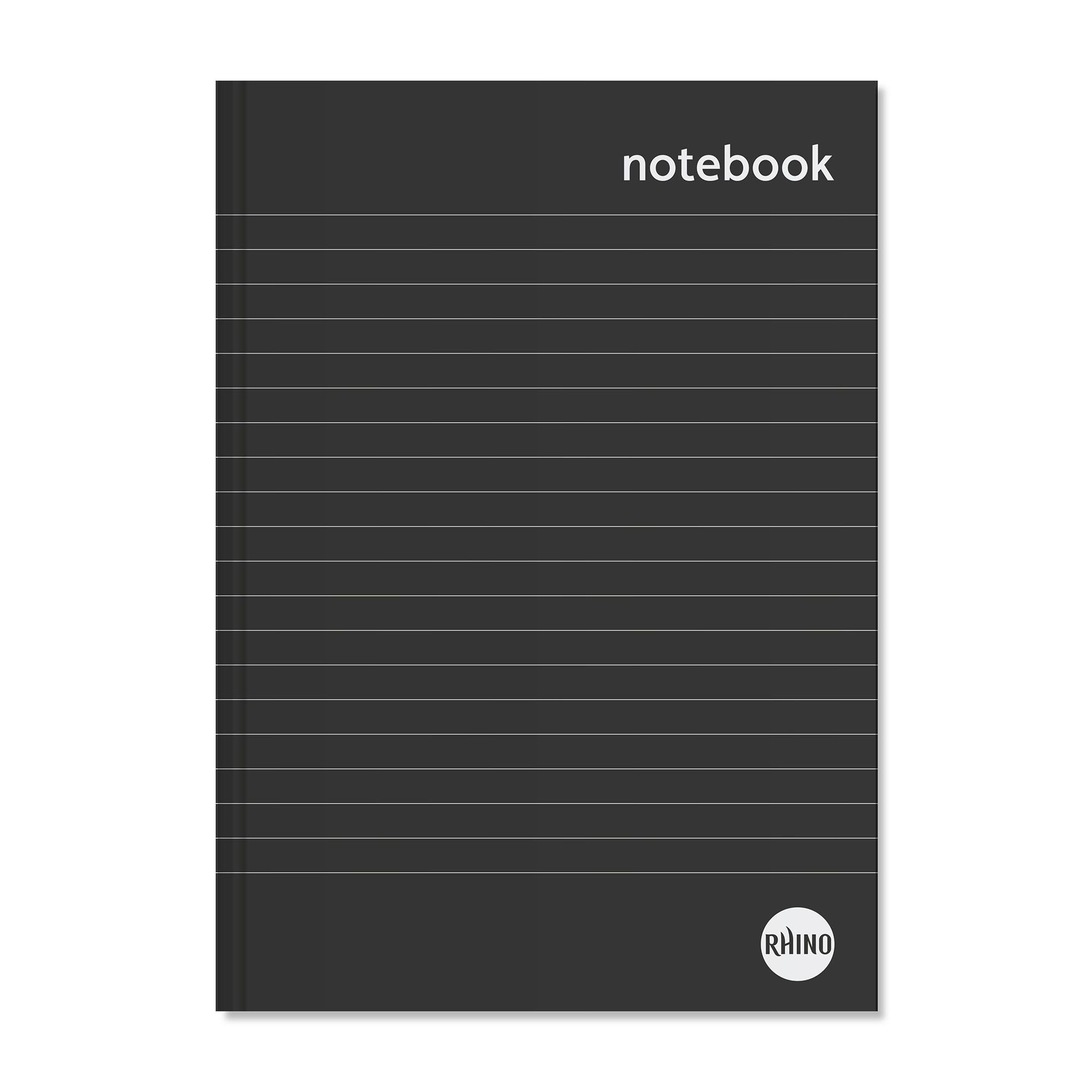 RHINO A5 CASEBOUND N/BK 192 PG 8MM RULED