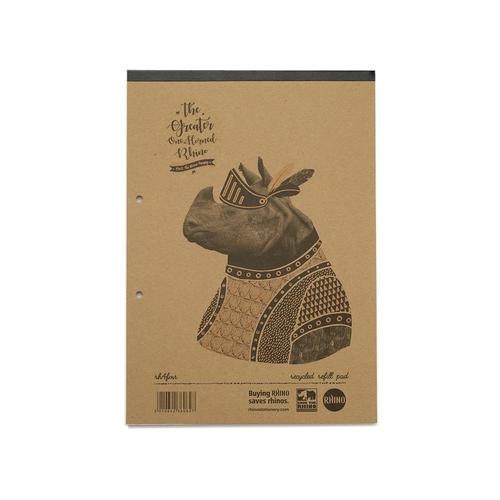 Refill Pads Save The Rhino Recycled Headbound Refill Pad A4 (Pack 5) RH4FMR