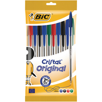Bic Cristal Ballpoint Pen Medium Assorted 830865 Bic Cristal Ballpoint Pen Medium Assorted 830865