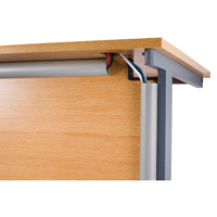 D-Line Silver Desk Trunking Cable Management 50x25mm 1.5m 2D155025A (Pack of 2)