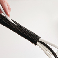 D-Line Cable Tube 32mm diameter Black 1.1m Pack of 6 CTT1.1B/6