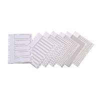 Q-Connect Multi-Punched A-Z 20-Part Polypropylene White A4 Index KF01351 Q-Connect Multi-Punched A-Z 20-Part Polypropylene White A4 Index KF01351