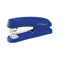 Q-Connect Half Strip Plastic Stapler Blue KF02151