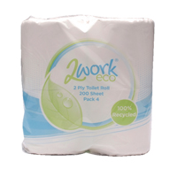 2Work Toilet Roll 2 Ply 200 Sheet Pk 36 2Work Toilet Roll 2 Ply 200 Sheet Pk 36