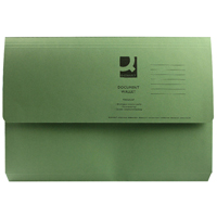 Q-Connect Foolscap Green Document Wallet Pack of 50 KF23012 Q-Connect Foolscap Green Document Wallet Pack of 50 KF23012