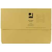 Q-Connect Foolscap Yellow Document Wallet Pack of 50 KF23017 Q-Connect Foolscap Yellow Document Wallet Pack of 50 KF23017