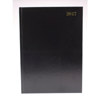 Desk+Diary+A5+Day+Per+Page+2017+Black+KFA51BK17