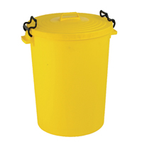 Light+Duty+Dustbin+With+Lid+110+Litre+Yellow+382069