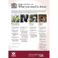 New Health and Safety Law Poster A3 FWC30/A3 New Health and Safety Law Poster A3 FWC30/A3