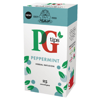 PG Tips Peppermint Envelope Tea Bags (Pack of 25) 49095601 PG Tips Peppermint Envelope Tea Bags (Pack of 25) 49095601