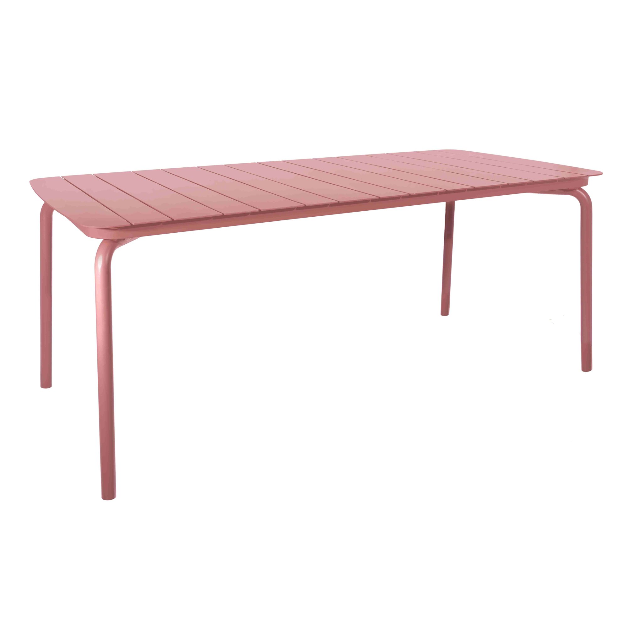 LARK RECT SLATTED TABLE BRICK DUST