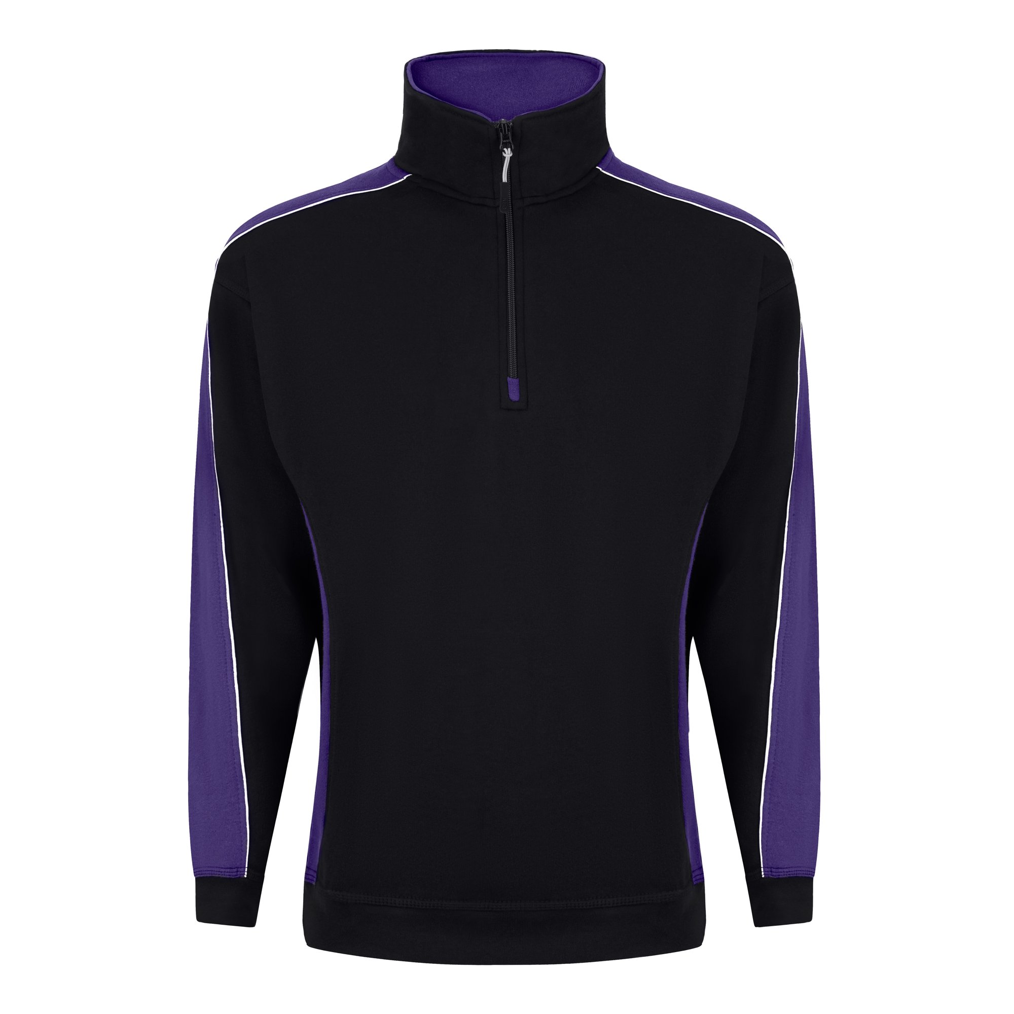 AVOCET SWEATSHIRT ZIP BLK/PURPLE L