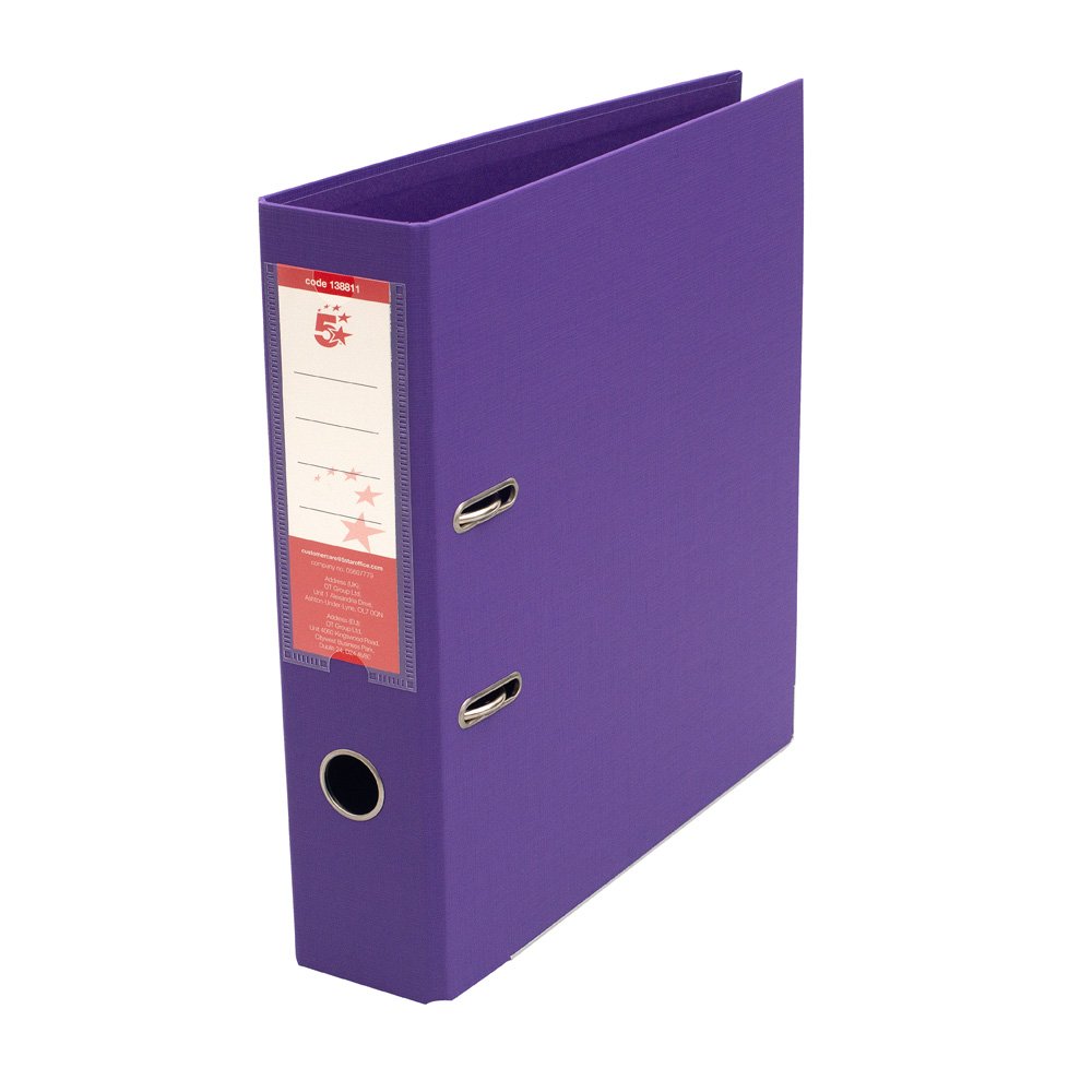PREM LEVER ARCH FILE A4 PURPLE PK10