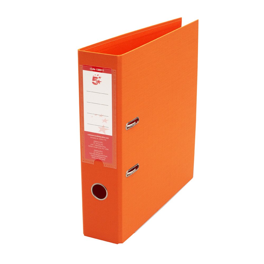PREM LEVER ARCH FILE A4 ORANGE PK10