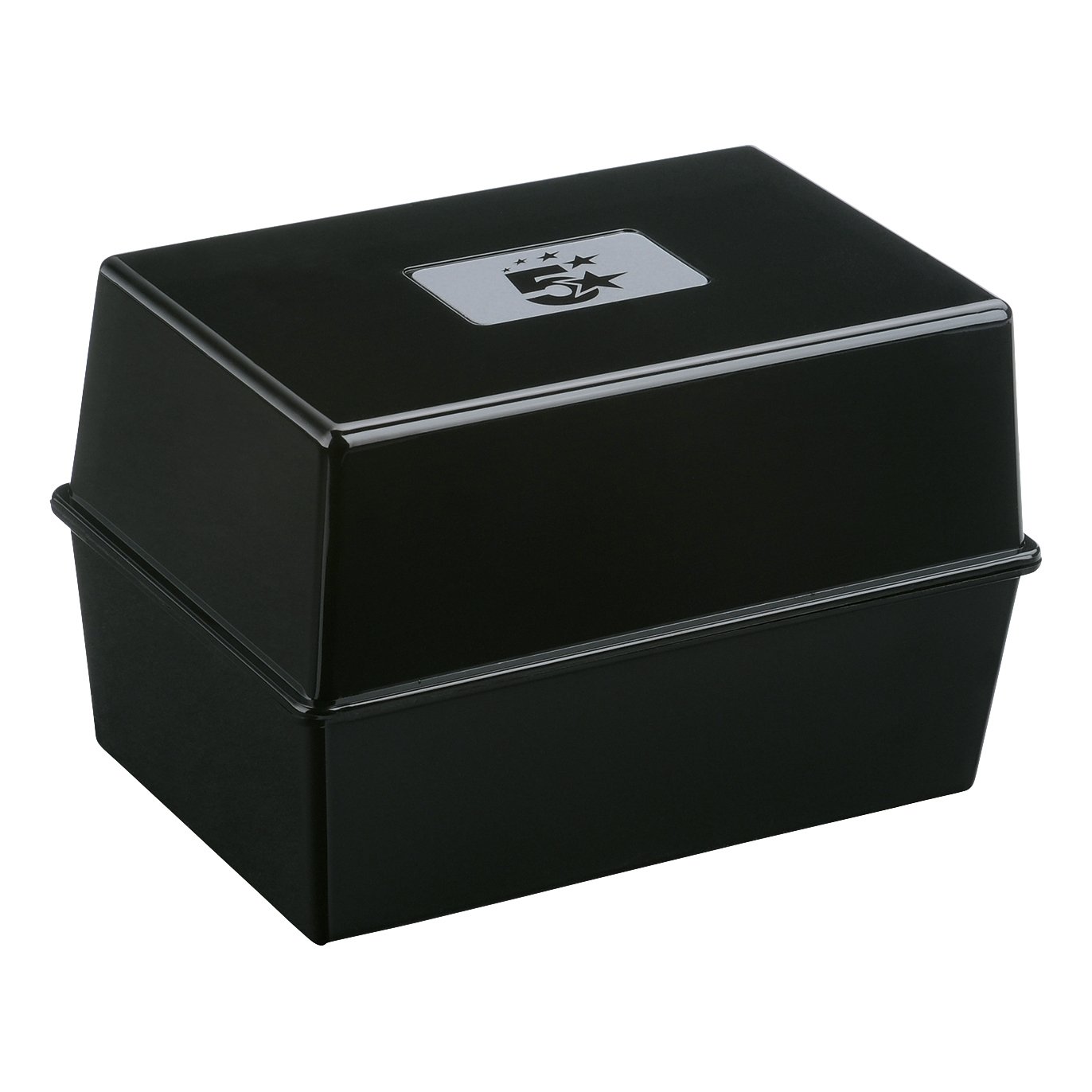 CARD INDEX BOX CAP 250 CARDS BLACK