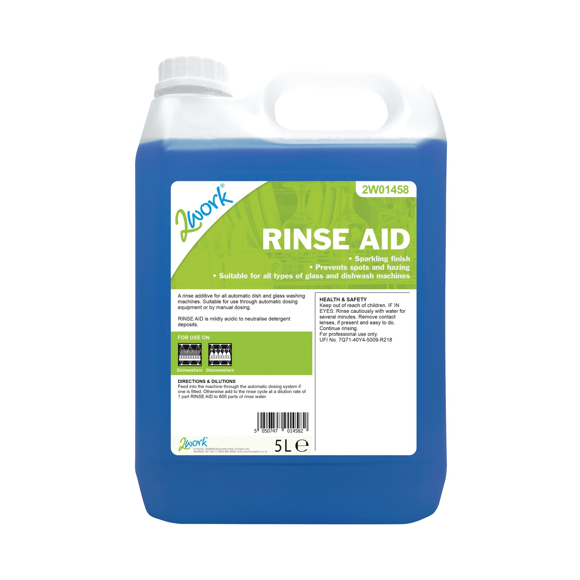 2WORK RINSE AID ADDITIVE 5 LITRE