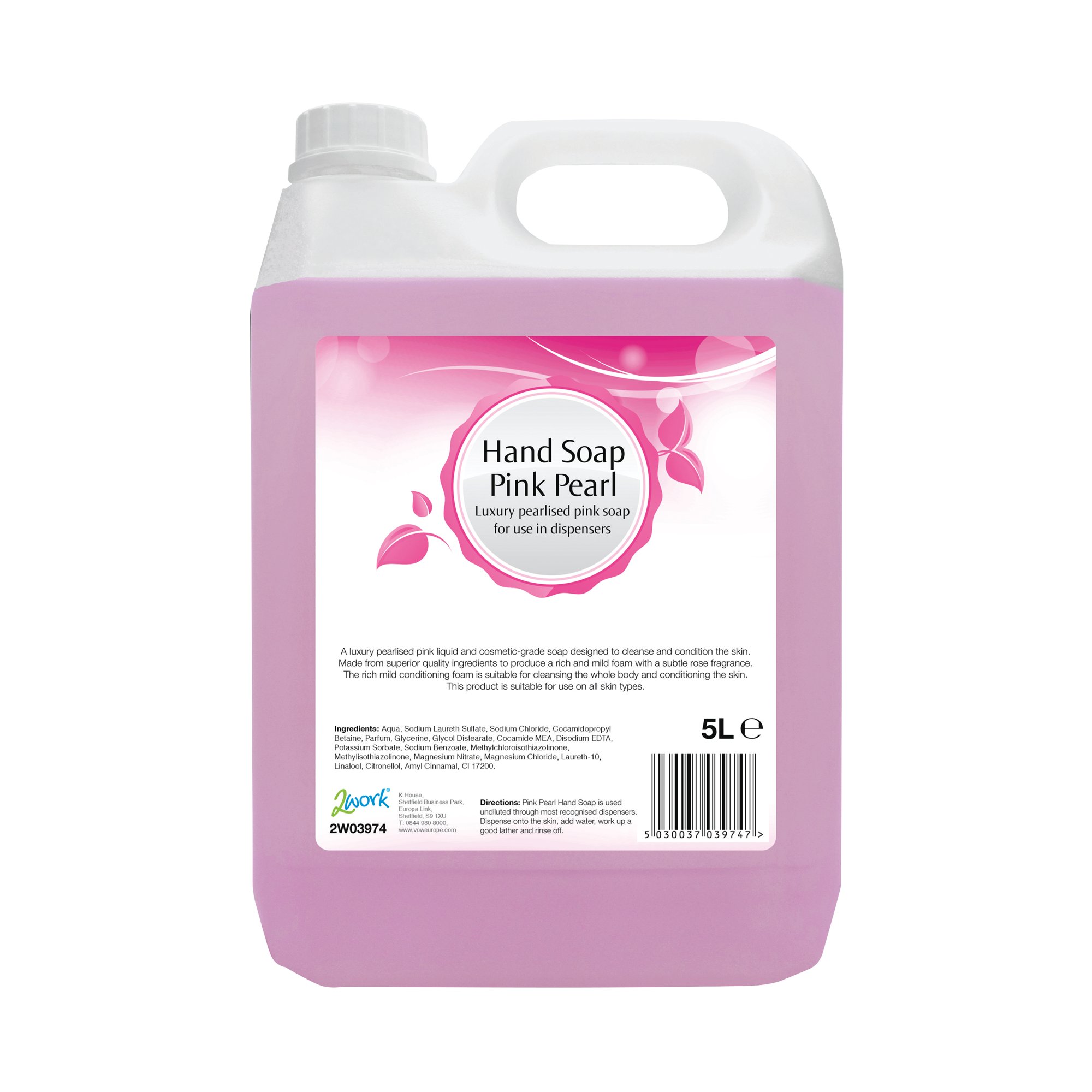 2WORK HAND SOAP PINK PEARL 5L