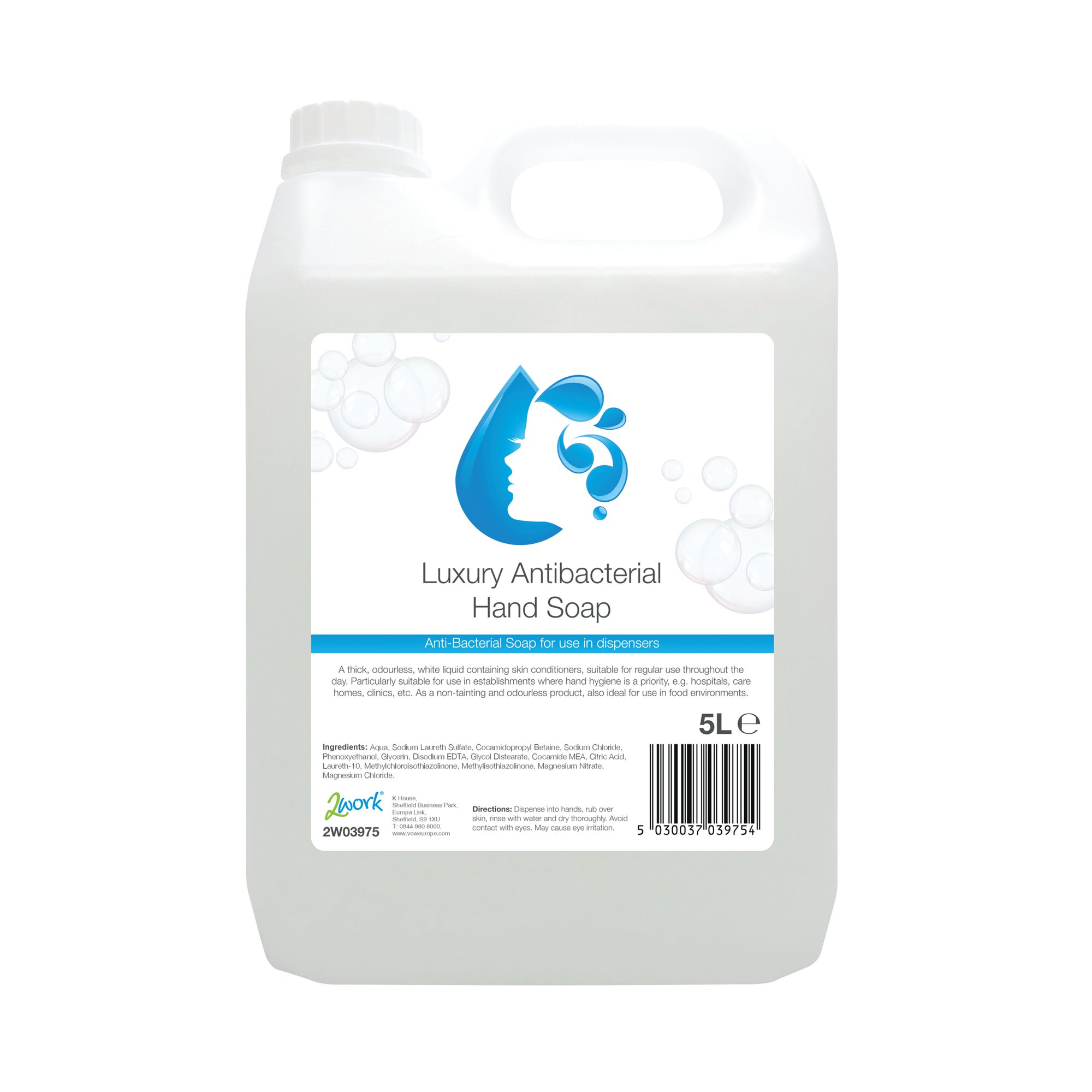 2WORK ANTIBACTERIAL HANDWASH 5L