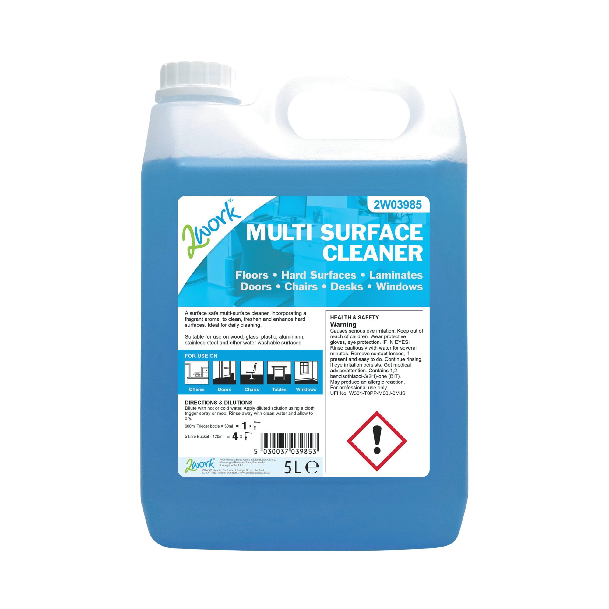 2WORK MULTI SURF CLEANER 5L CONCENT