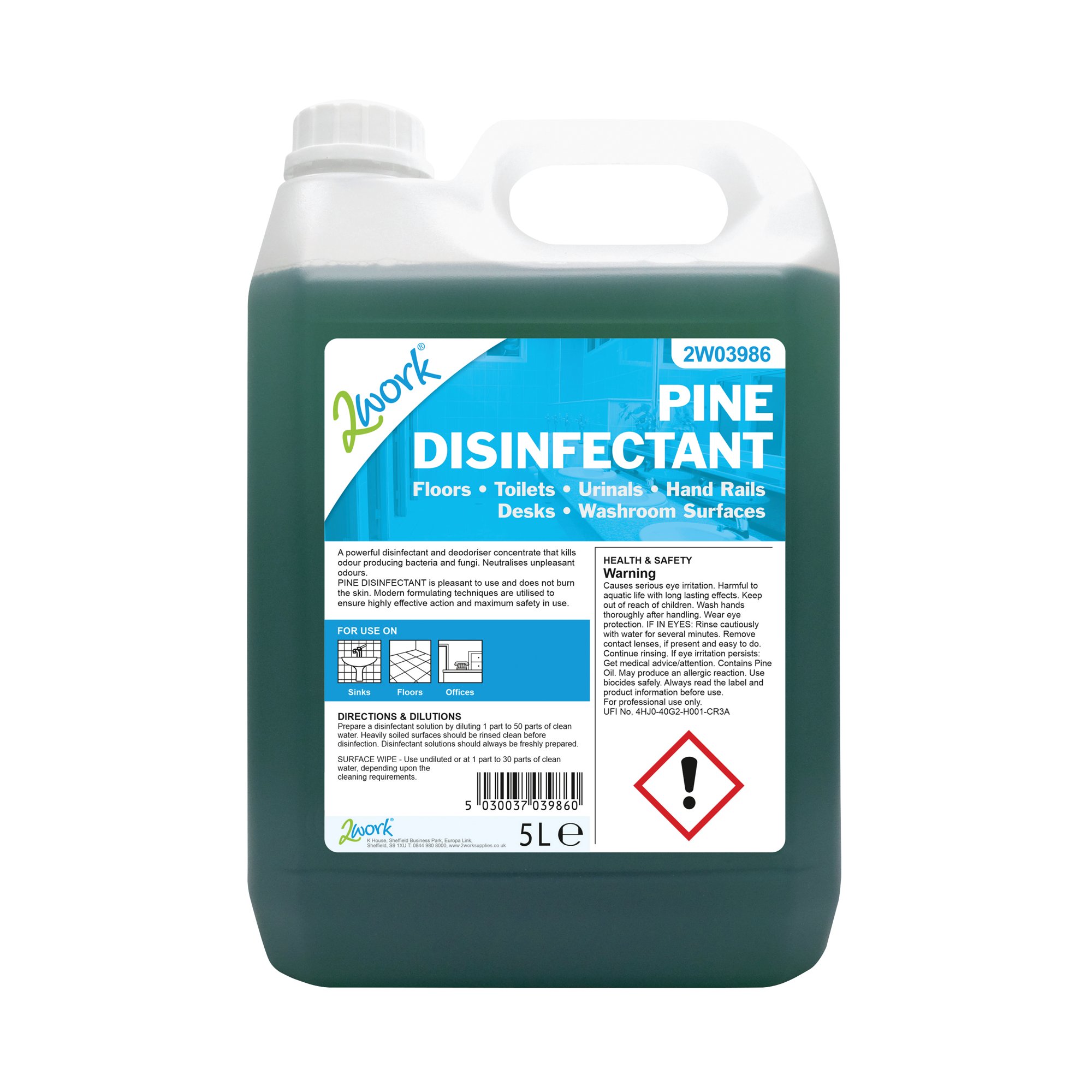 2WORK PINE DISINFECTANT 5LTR BOTTLE