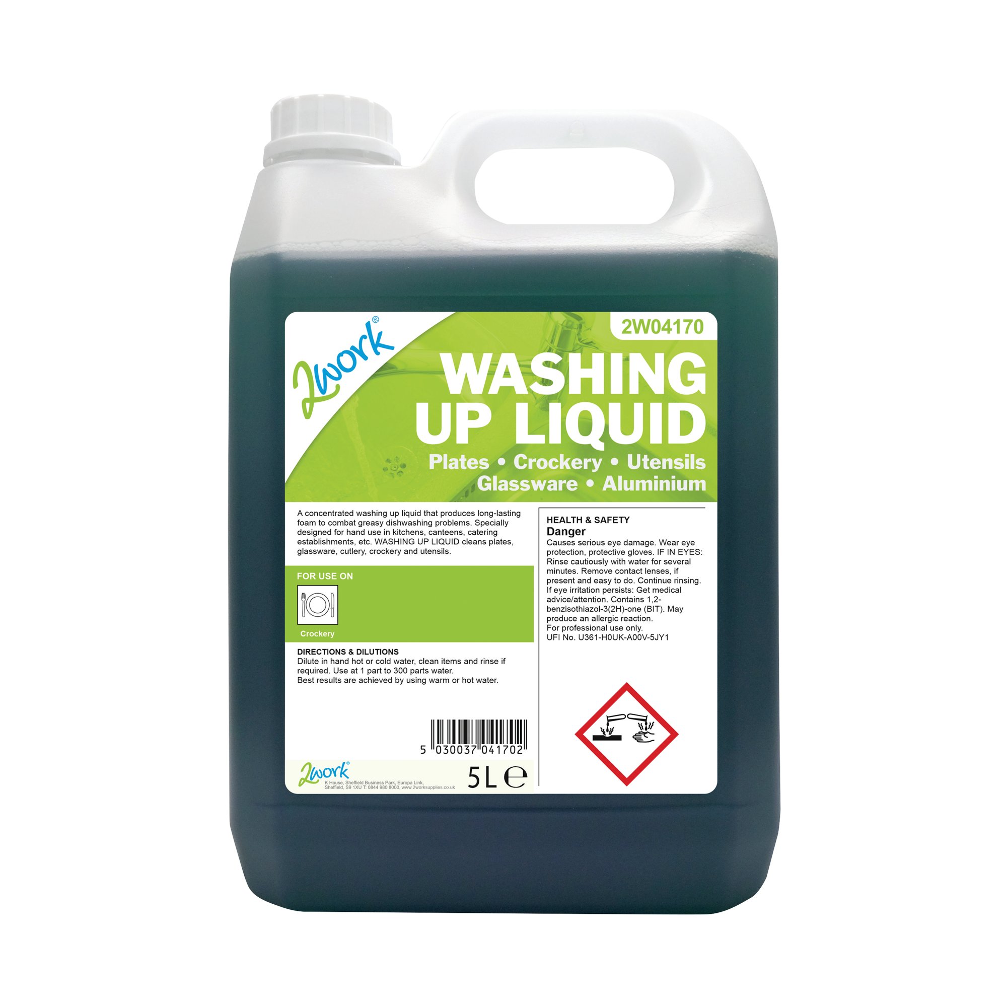 2WORK WASHING UP LIQUID FRESH 5L