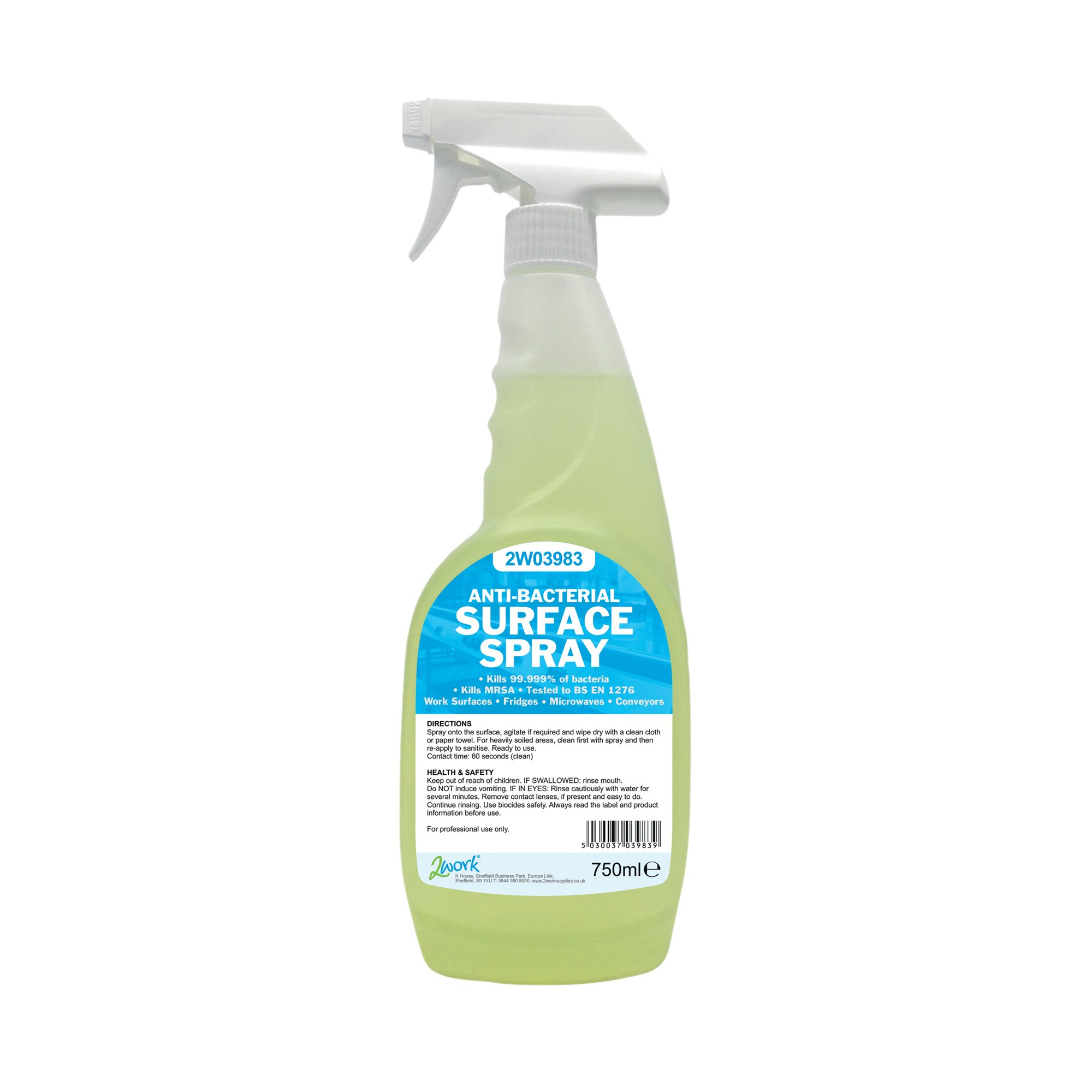 2WORK ANTIBACT SANIT SPRAY 750ML 242