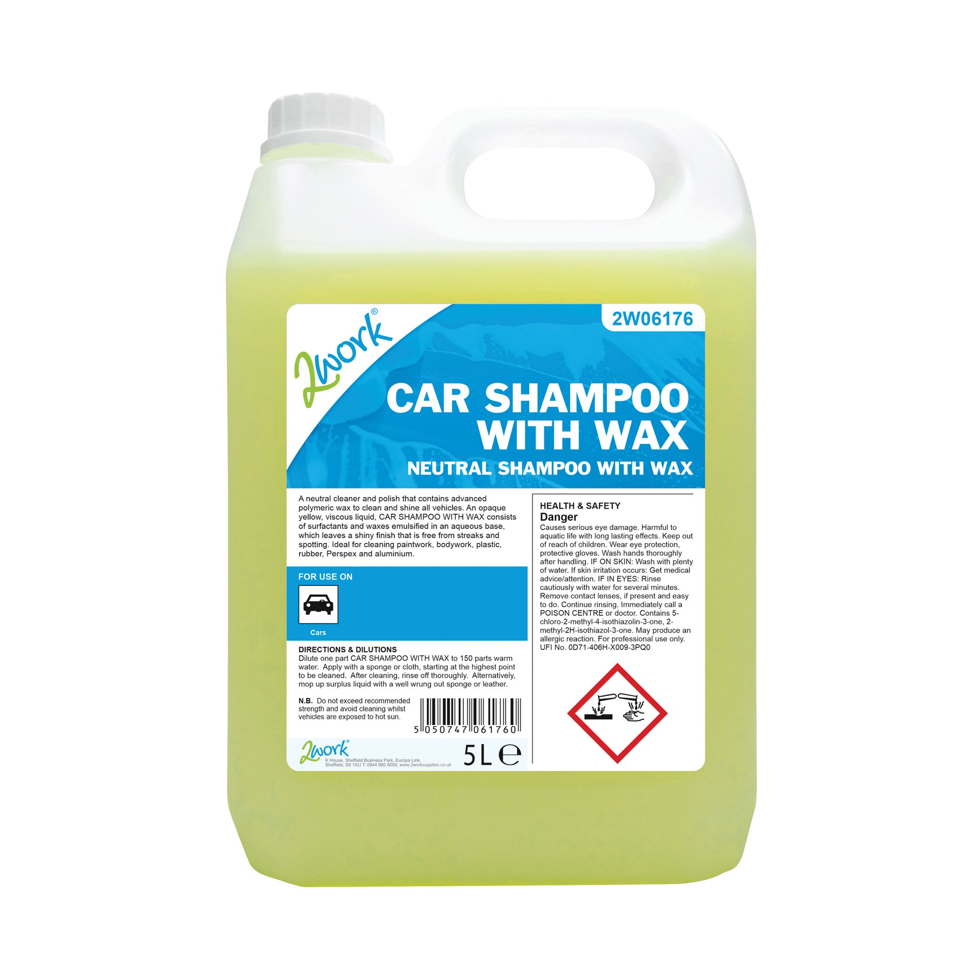 2WORK CAR SHAMPOO WITH WAX 5L