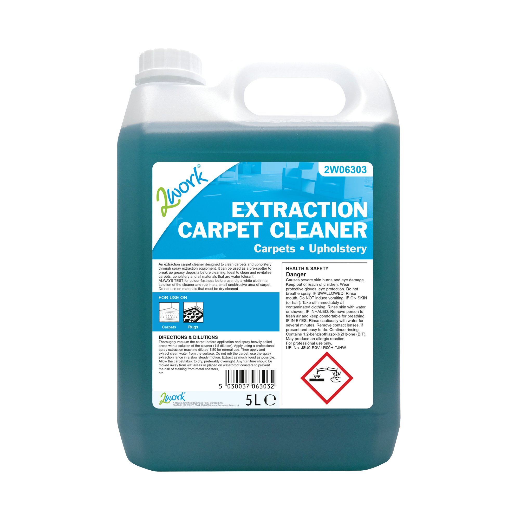 2WORK EXTRACT CARPET CLEANER 5L