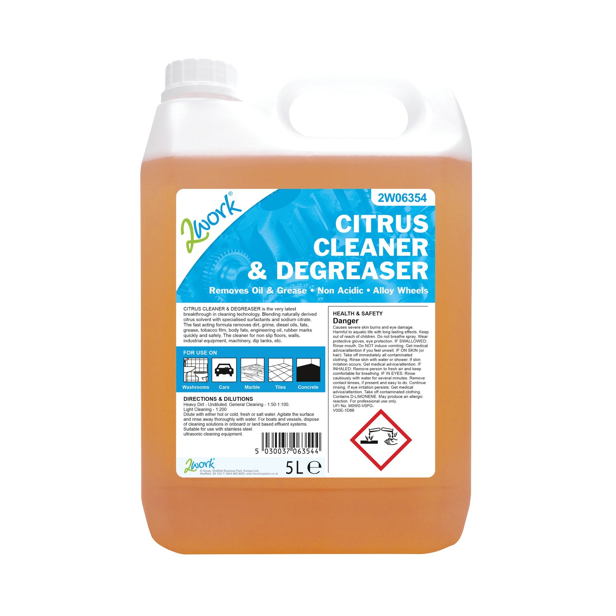 2WORK CITRUS CLEANER/DEGREASER 5L