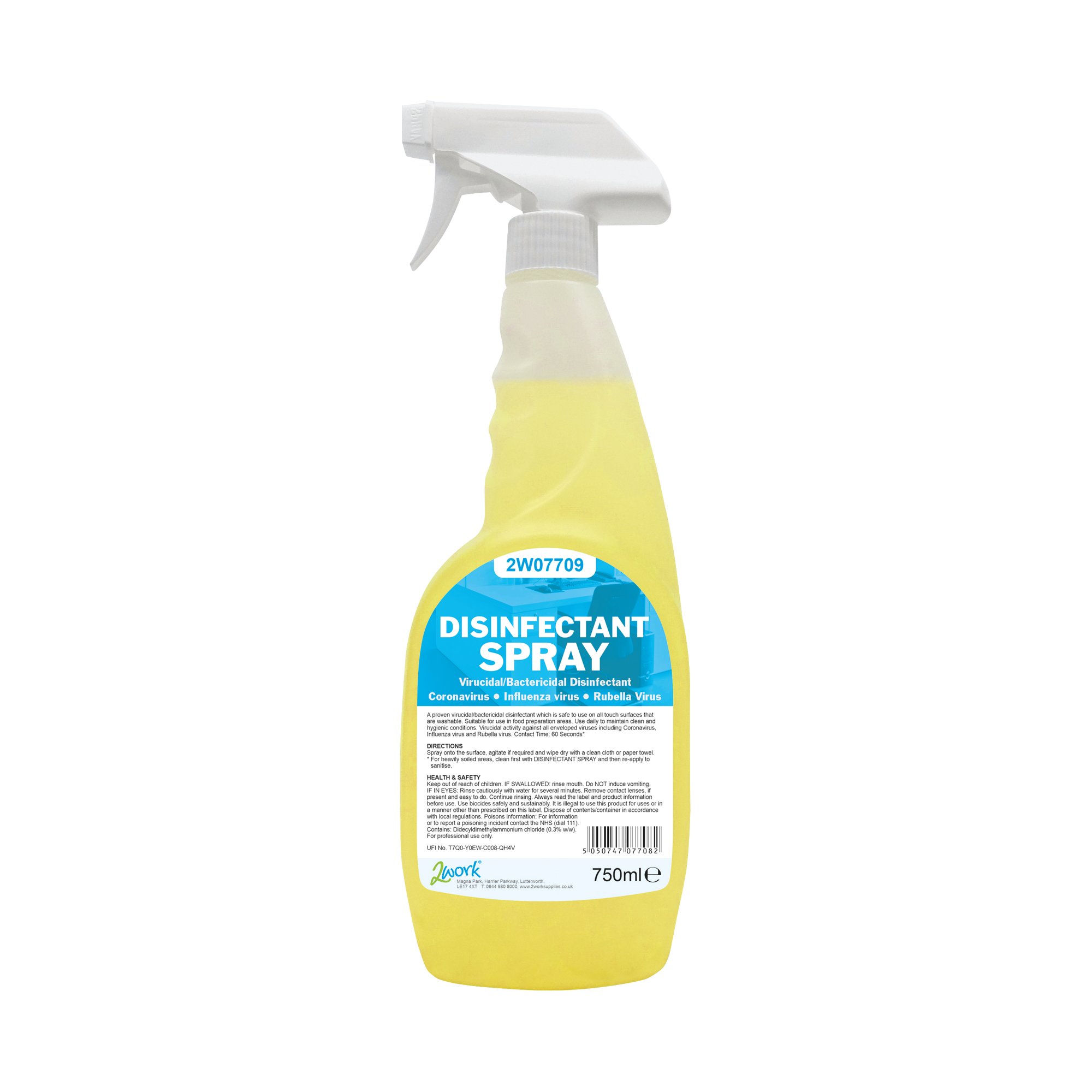 2WORK DISINFECTANT SPRAY 750ML PK6