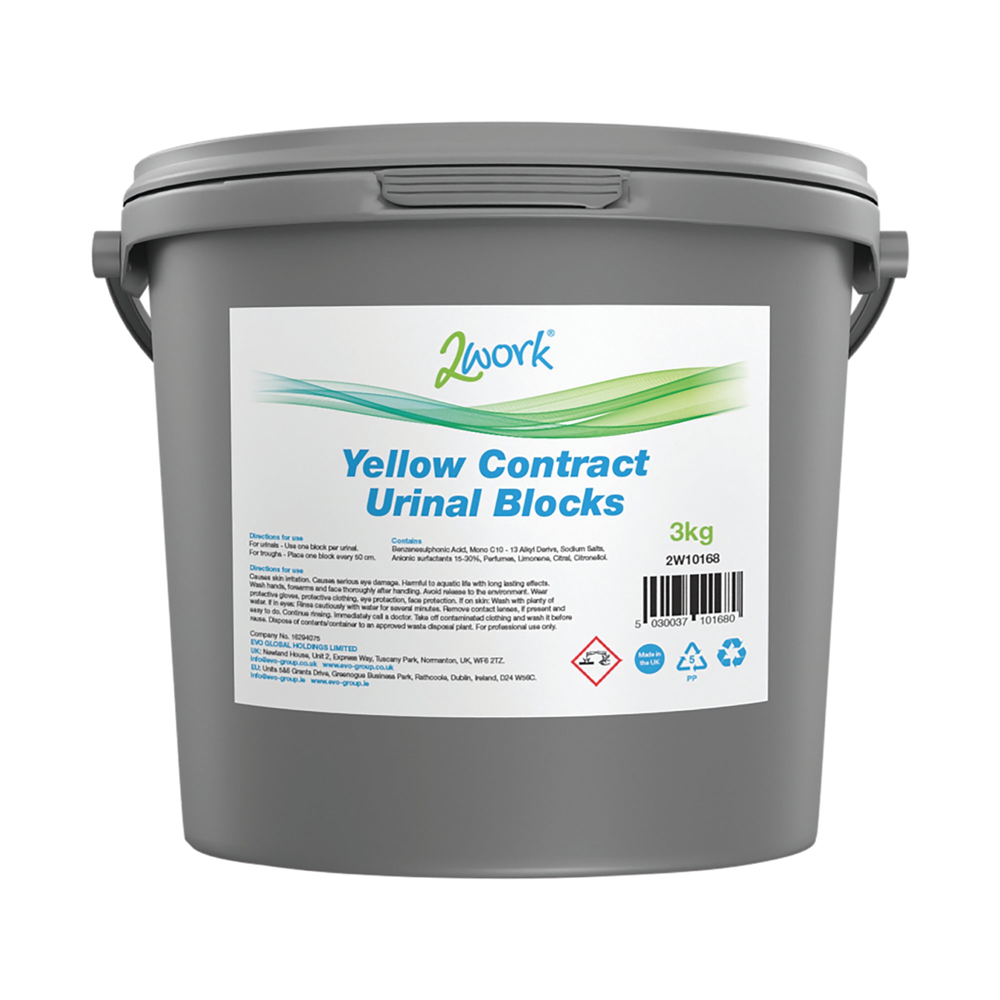 2WORK URINAL CUBES 3 KG YELLOW P150