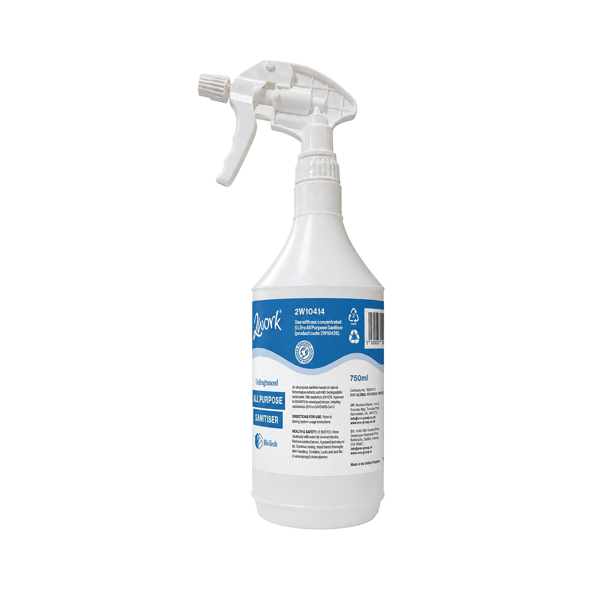 2WORK BIOTECH APS UNS EMPTY BT 750ML