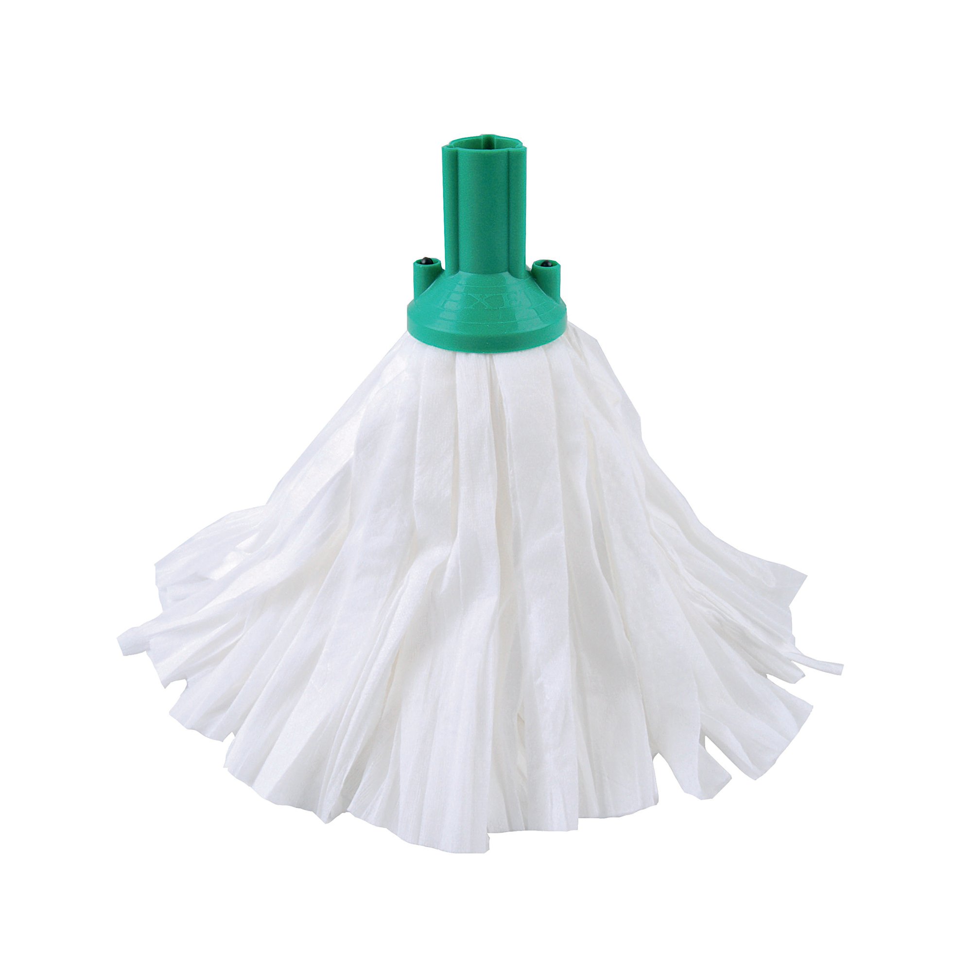 2WORK BIG WHITE MOP HEAD GREEN PK10