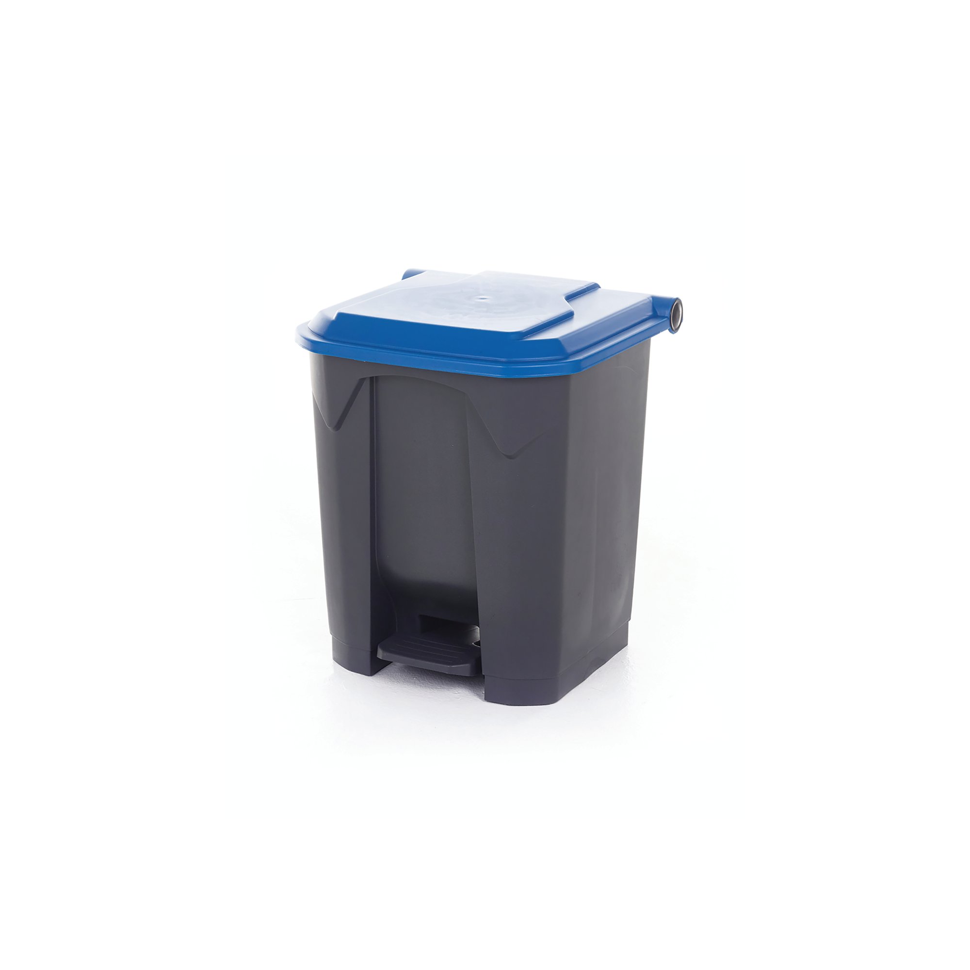 PEDAL BIN WITH LID 30L GREY/BLUE