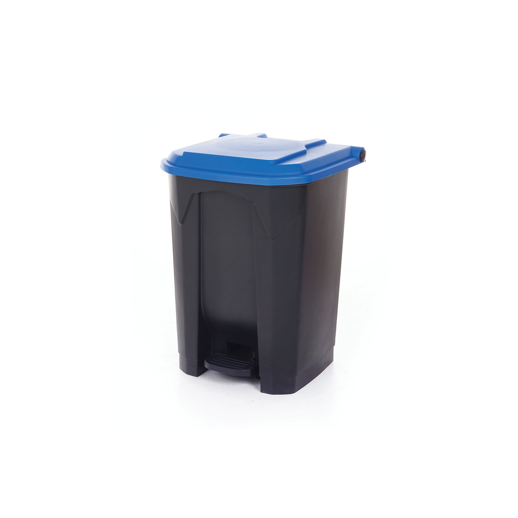PEDAL BIN WITH LID 50L GREY/BLUE