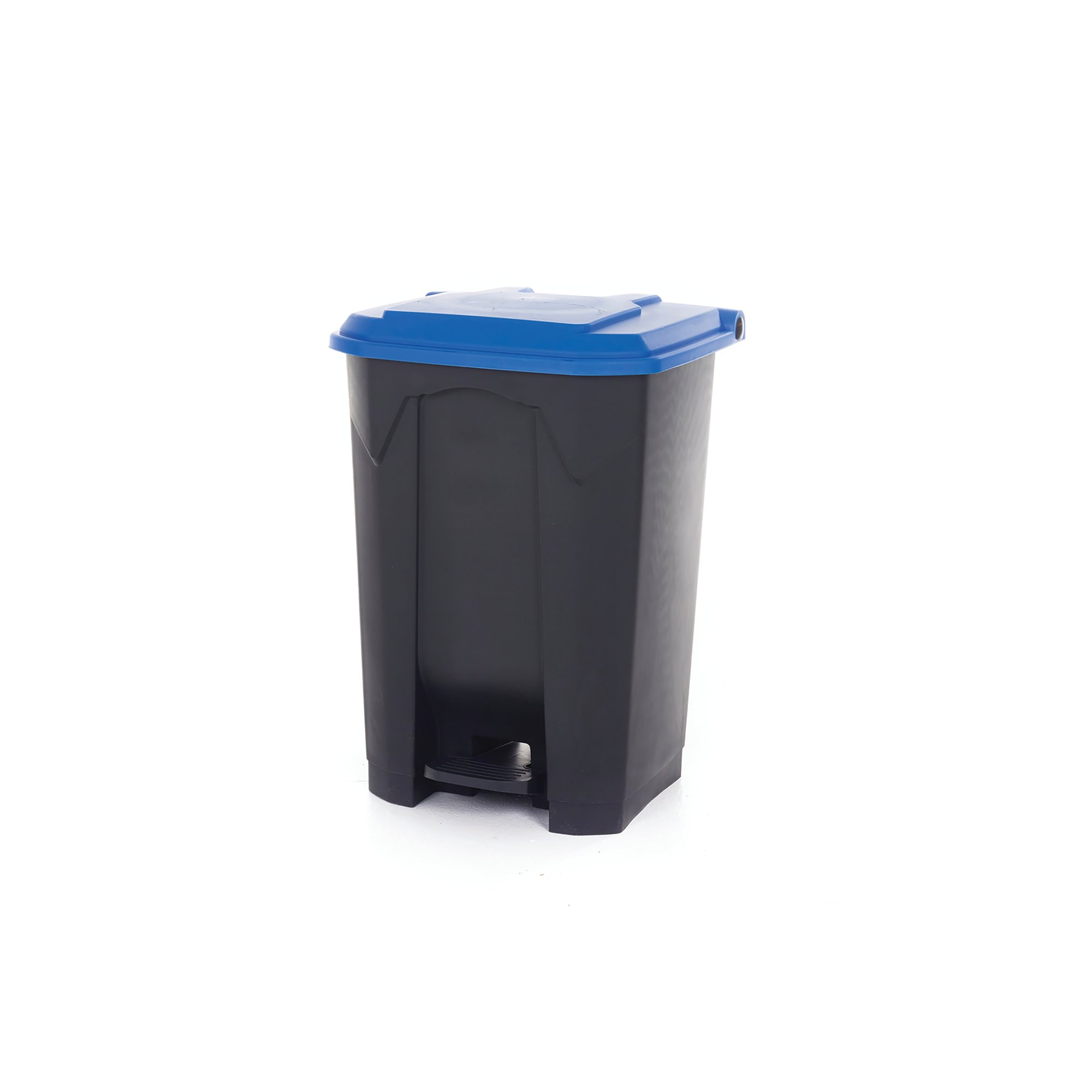PEDAL BIN WITH LID 80L GREY/BLUE