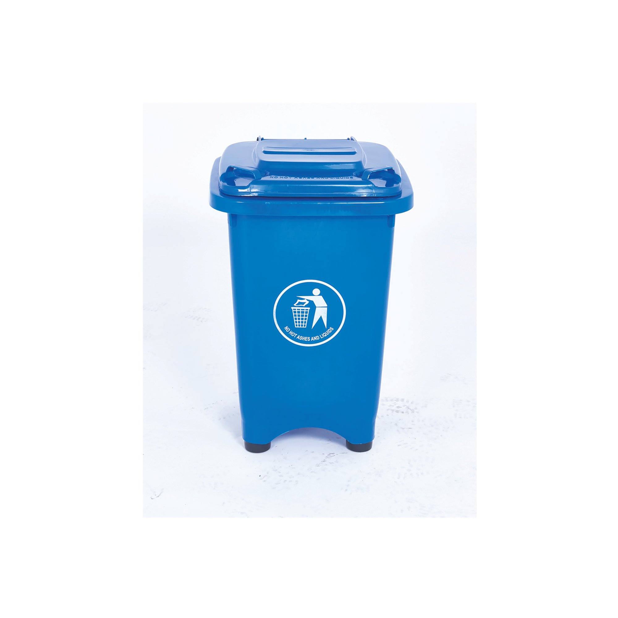 STATIC BIN WITH FEET 50 LITRE BLUE