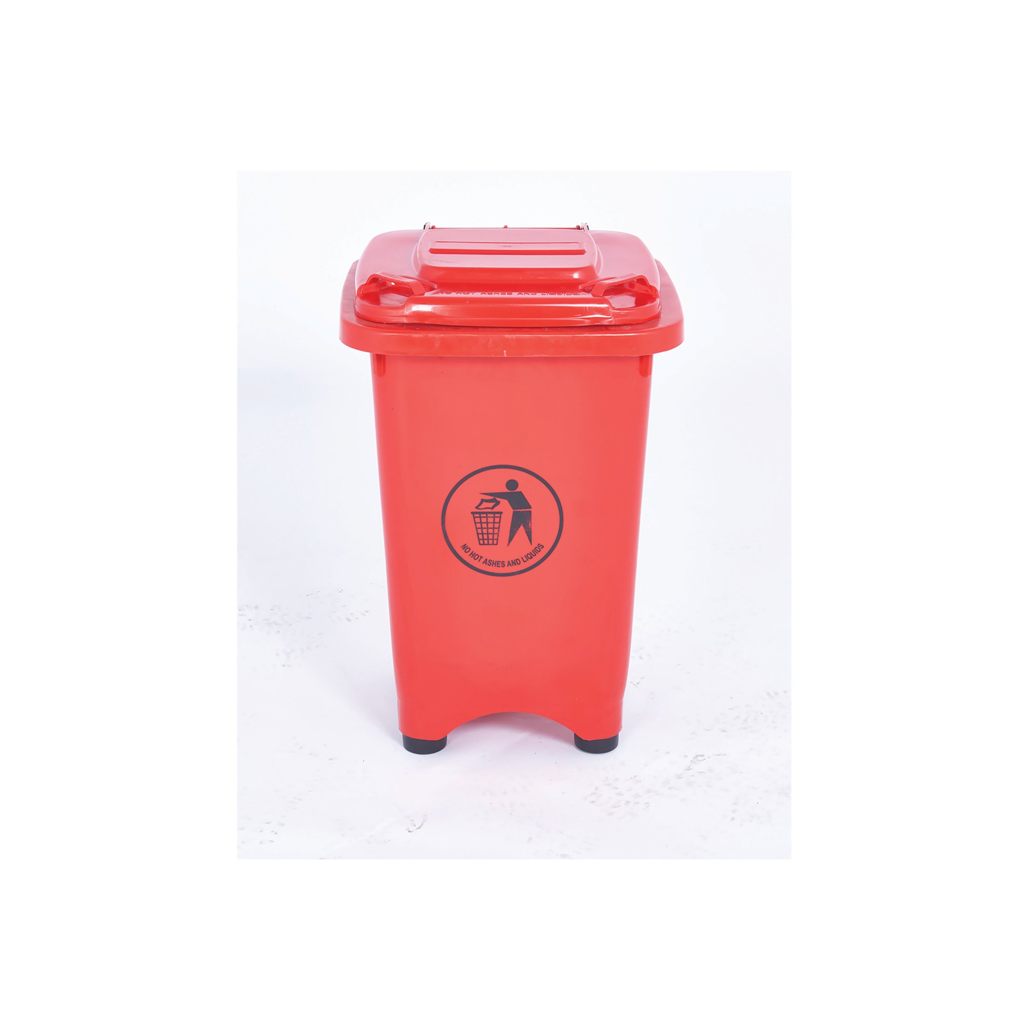 STATIC BIN WITH FEET 50 LITRE RED