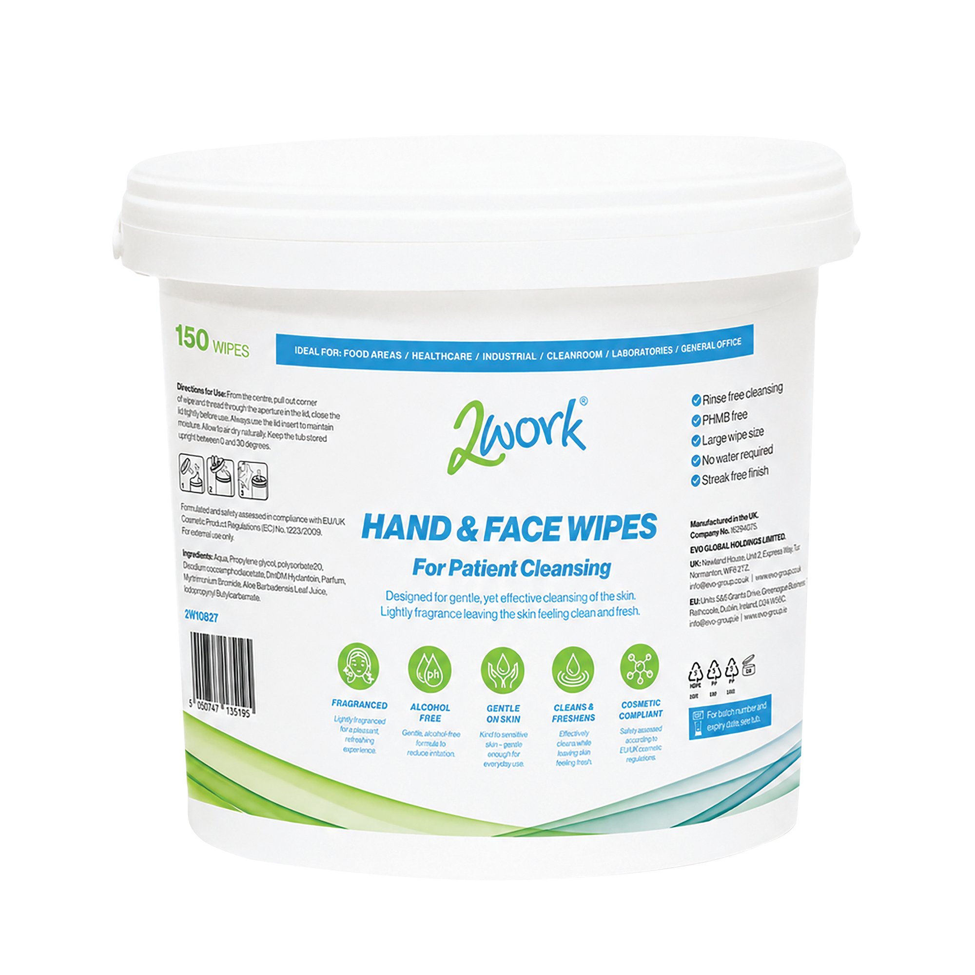 2WORK PATIENT CLEANS WIPES X150 PK4