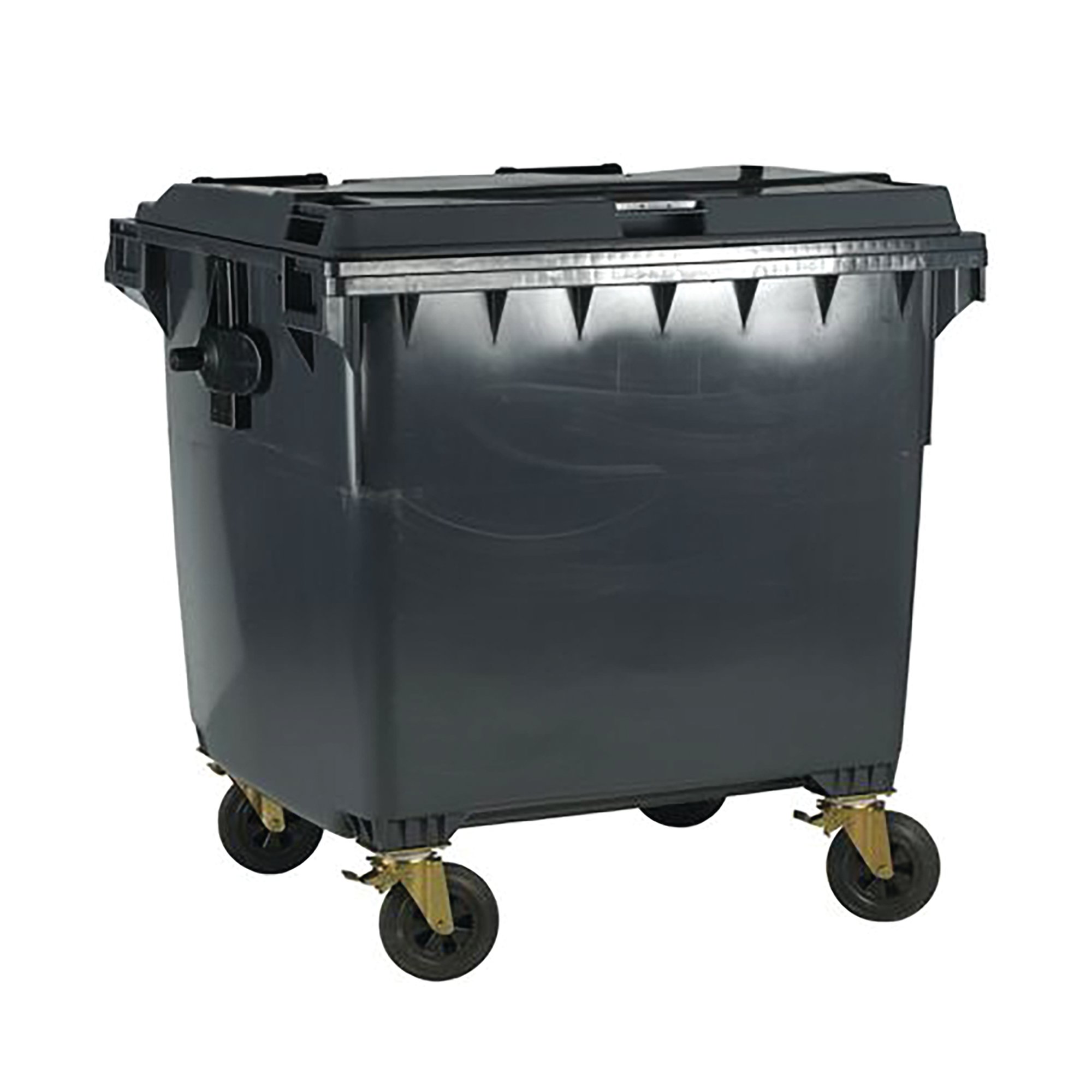 2WORK WHEELIE BIN 1100L W/LCK LD GRY