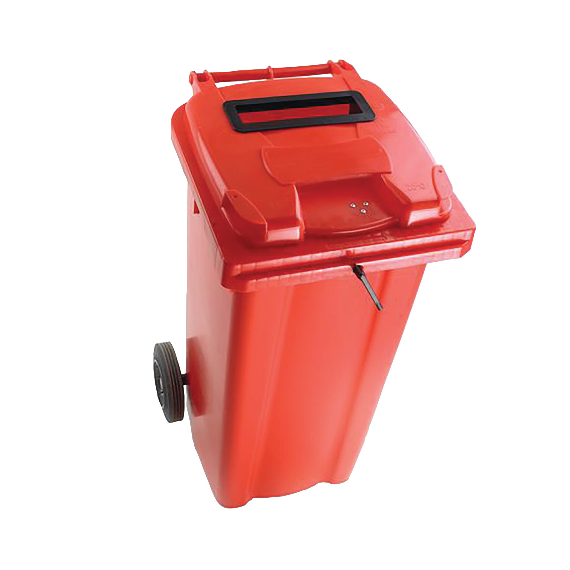 2WORK WHEELIE BIN SLOT LID 360L RED