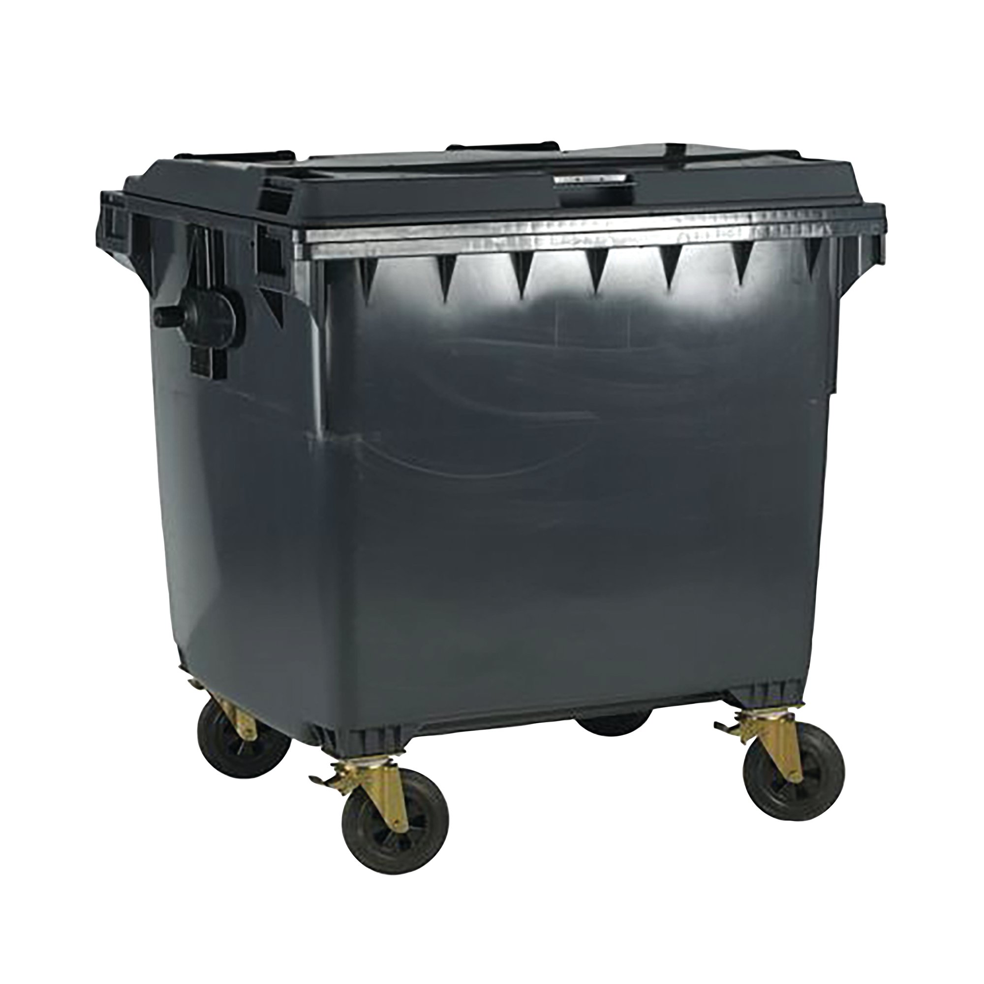 2WORK WHEELIE BIN 660L W/LCK LD GRY