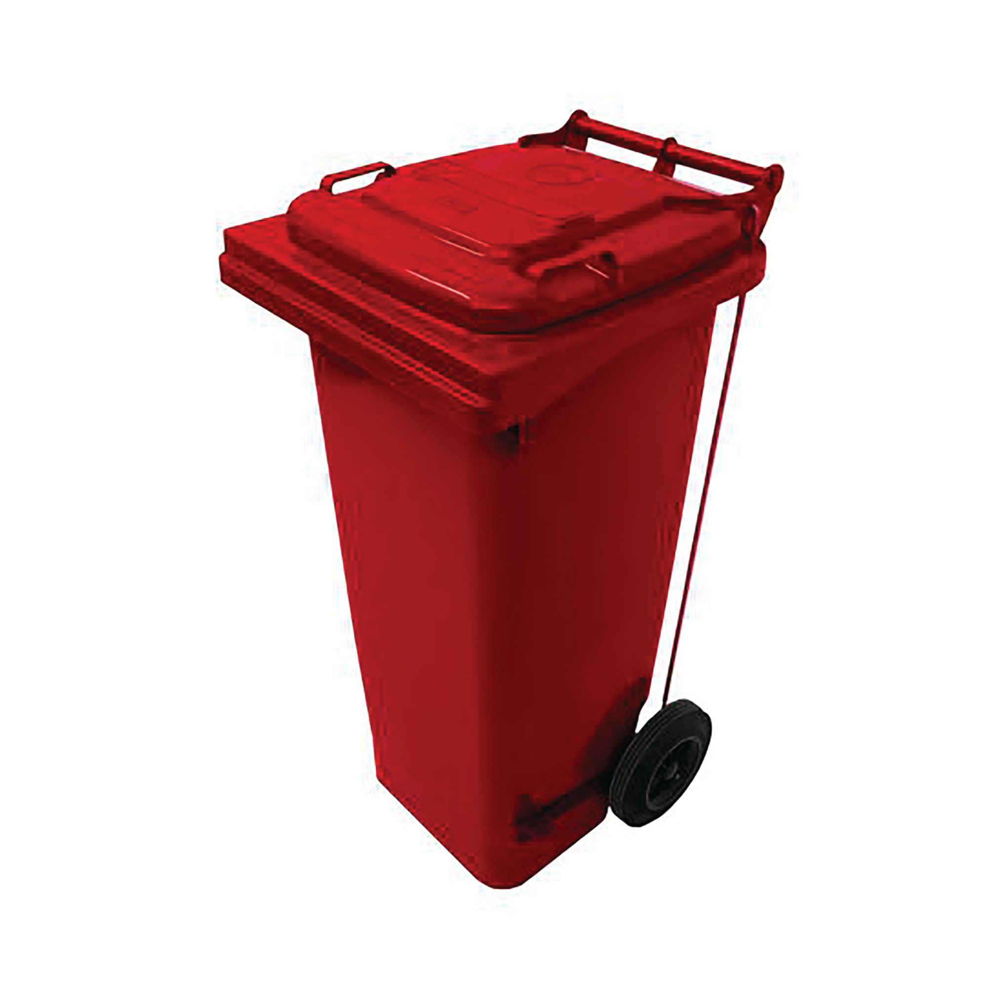 2WORK WHEELIE BIN REF 120L PEDAL RED