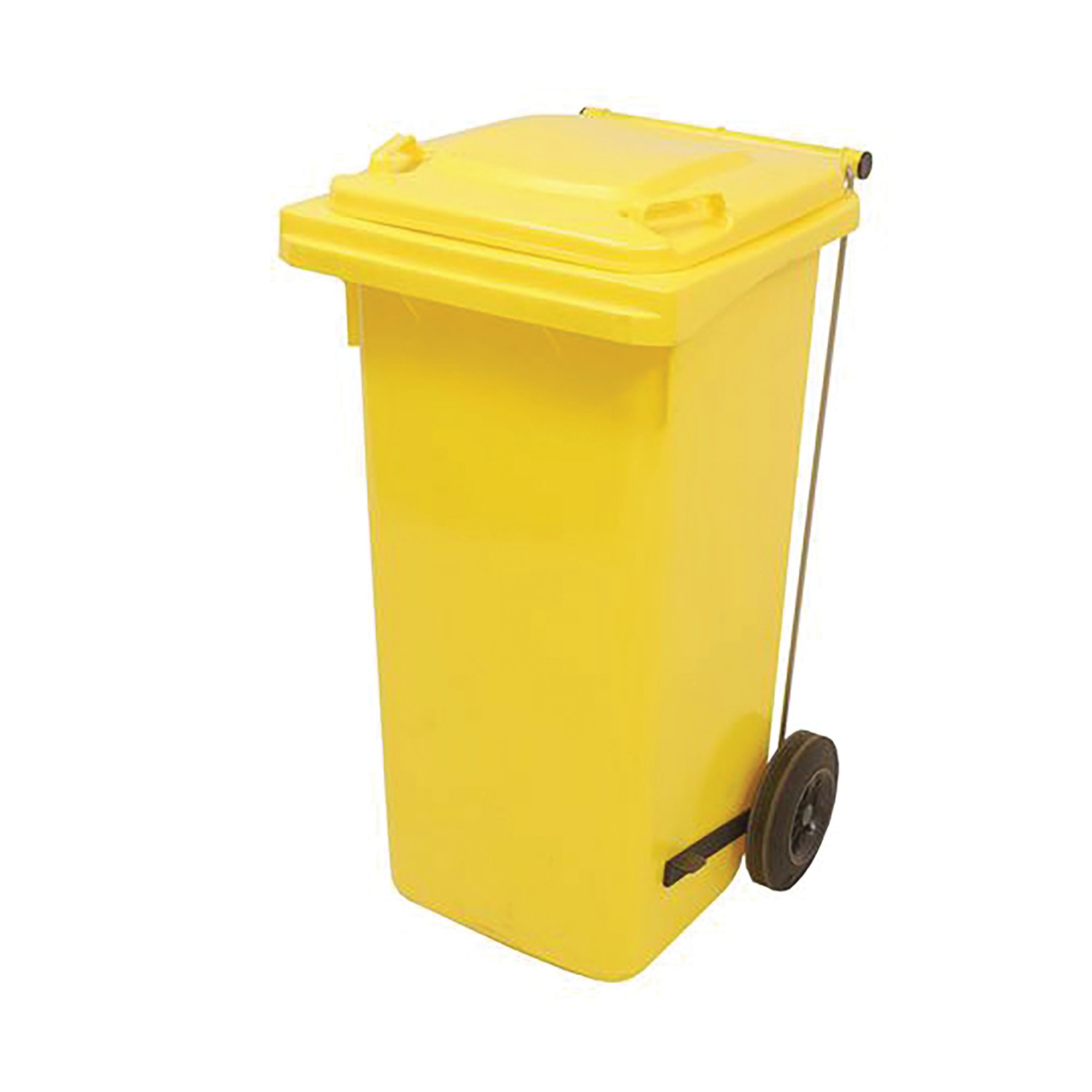 2WORK WHEELIE BIN REF 120L PEDAL YLW
